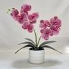 White Flower Pot Artificial Orchid Bonsai Multi-Bloom Artificial Faux Plants  Home Decor