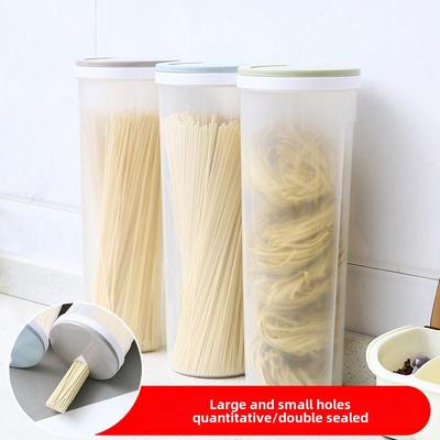 Round Plastic Noodle Storage Jar with Food Preservation Seal