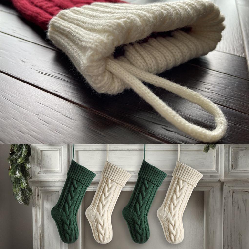 Cozy Warmth Large Staggered Fried ForDough Twists Christmas Stockings For Tree Warm Feeling - Thick Type D