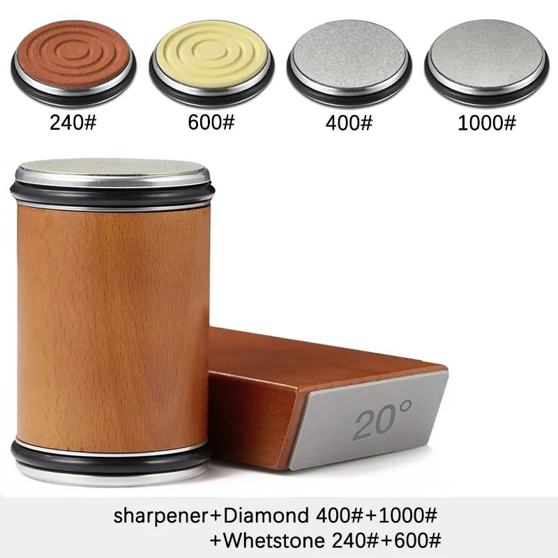 Válcová bruska na nože Magnetický držák na nože Diamantová brusná sada s úhlem 15 a 20 stupňů Váleček Kuchyňský doplněk