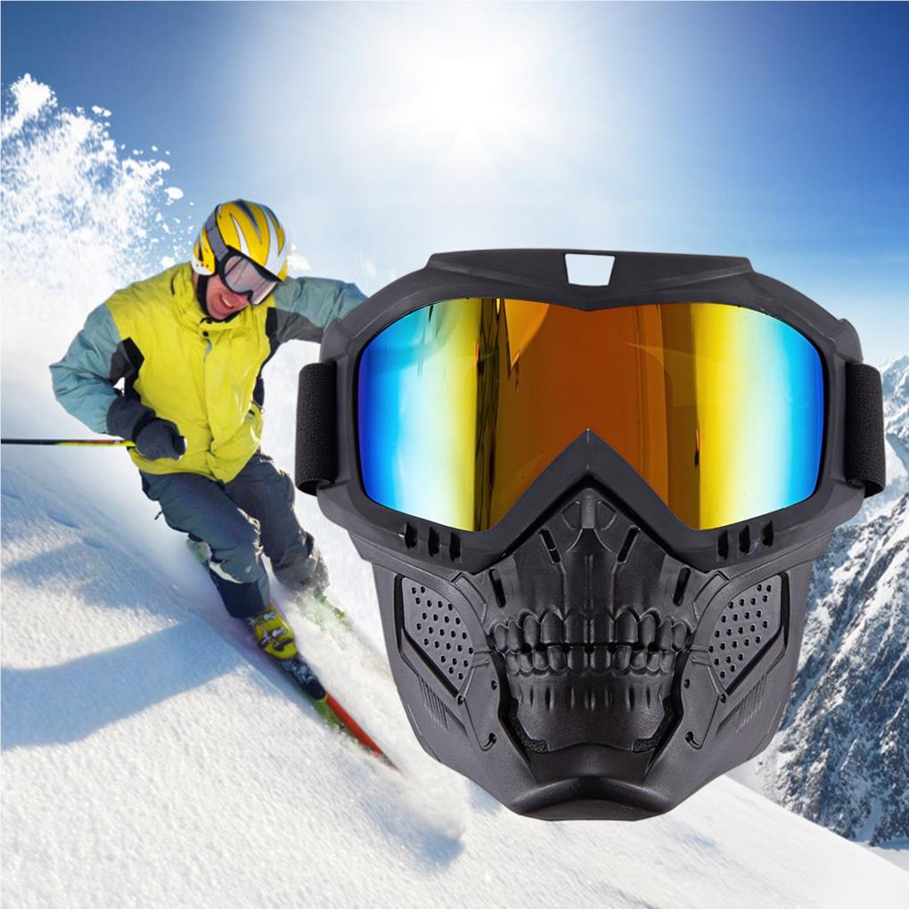 Motorcycle Goggles Face Cover Simple Protective Covers Skull Modeling Cycling Skiing Facial Protector Helmet Fitting