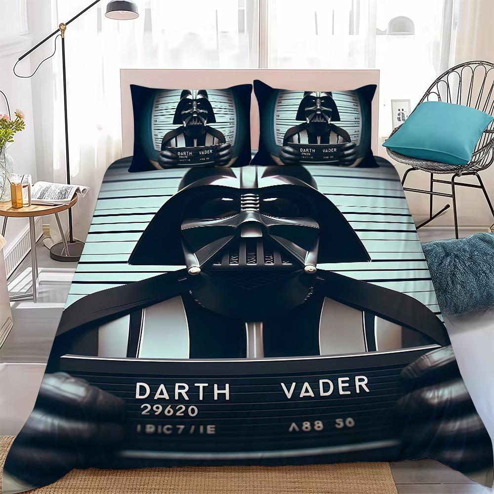 S-STAR W-WARS Funny Duvet Cover Set Home Style Bedding Soft Laundry Cotton Bed 3 Piece Set Student Dormitory Gift