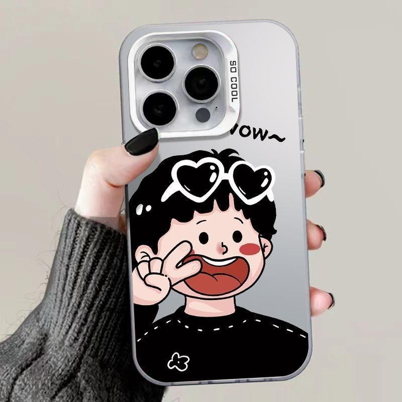 Bier Couple Applies Apple 16promax Mobile Phone Case iPhone14 Simple Wind 13 Personality 15 Creative Xr Hard