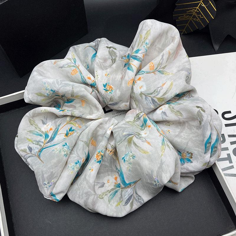Korean Style Fashion Print Hair Tie for Women - High-End Niche Design with Simple Elegance