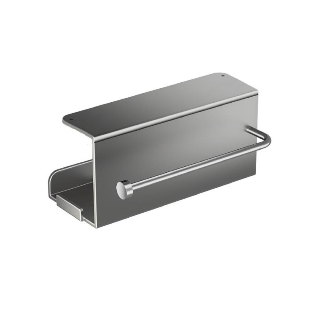 Carbon Steel Under Cabinet Paper Towel Holder Wall Mounted Roll Paper Holder Bathroom