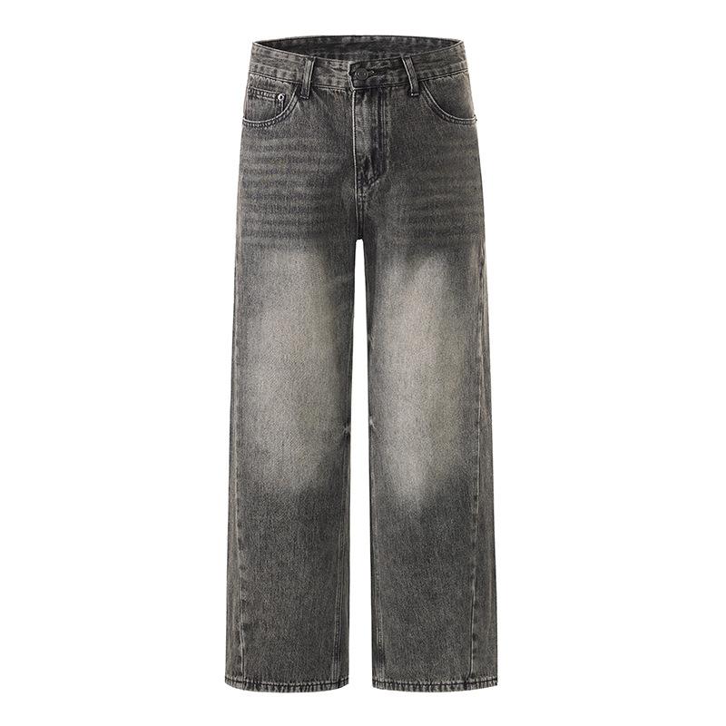 Micro-flared Jeans Men's and Women's Same Retro Washed Loose Wide-leg Pants