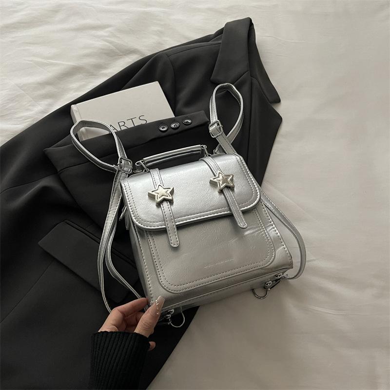 Korean Version of Simple College Style Fashionable Versatile Backpack Women's 2025 New High-end Casual Lightweight Small Backpack