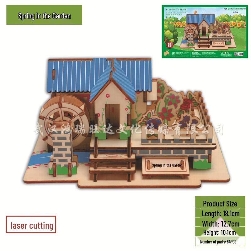 3D DIY Wooden Jigsaw Puzzle Model - Laser Cut Building Set