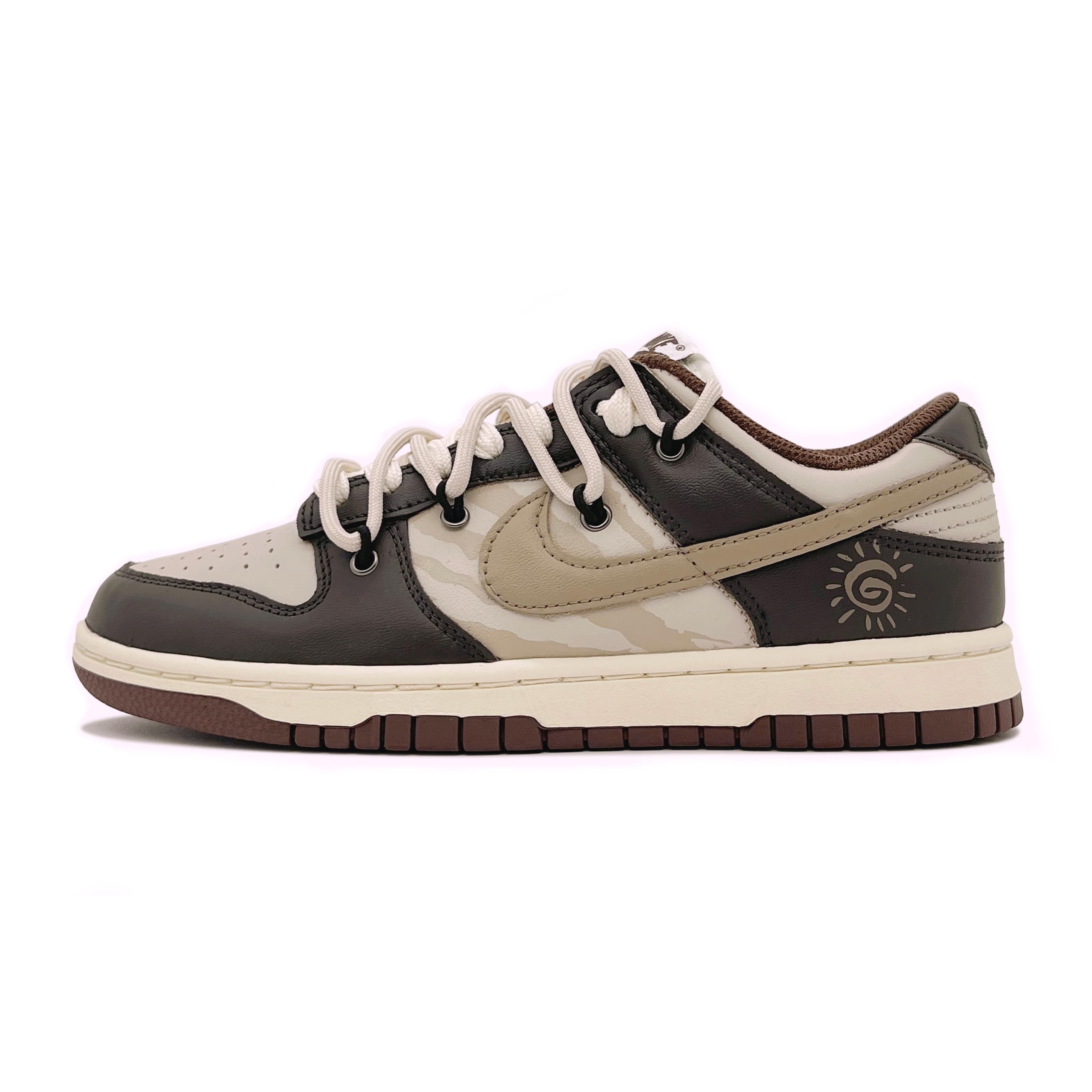 

Nike Dunk Slip Resistant Abrasion Resistant Low top Skateboard Shoes Women s Beige Brown DD1503-124(Team191-) 43