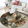 Beautiful Calico Cat Pattern Round rug,Carpet Rug for Living Room Bedroom Playroom ,Non-slip Floor Mat,Holiday Gifts and Birthday Gifts.