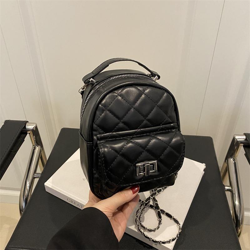 Rucksacktasche Damen neue trendige Mode-Rucksack hochwertig Kettentasche Eimerform Reisetasche
