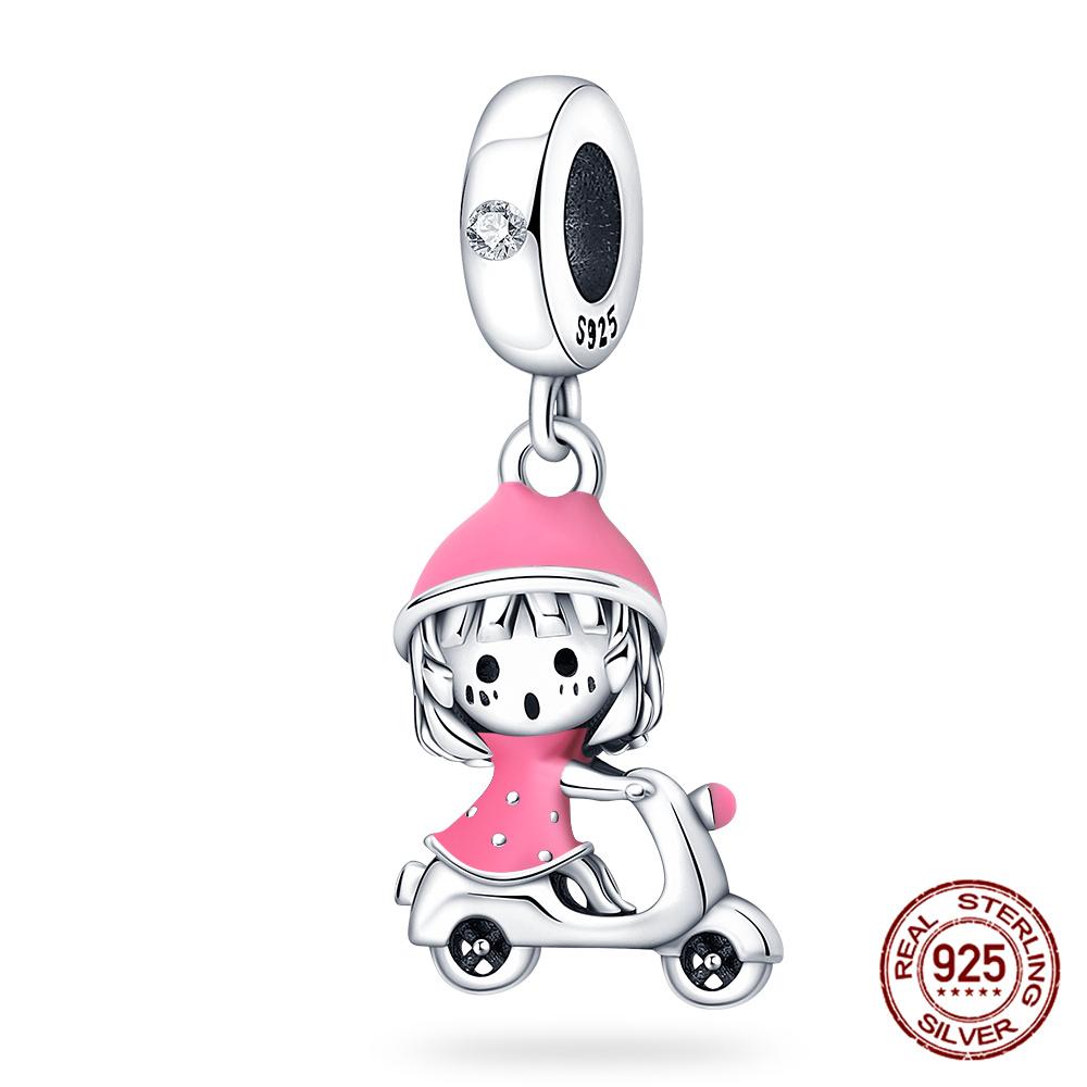 Fit Charms Fororiginal Bracelet Diy Pink Ponytail Little Girl Boycopper Jewelry Making For Women Giftnew