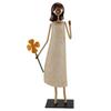 Iron Metal Statue White Standing People Figurine Statues Iron Art Figurine  Office Desk