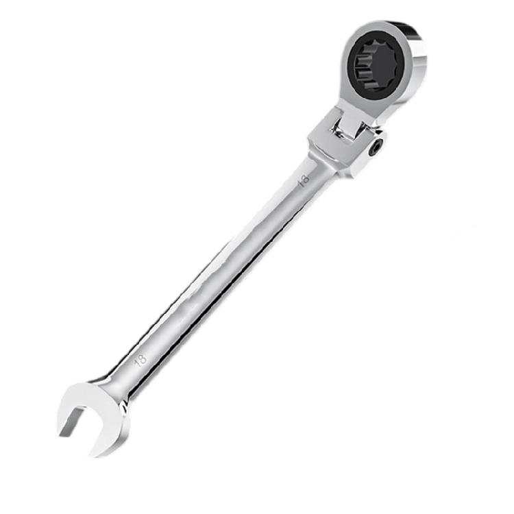 180 Degree Rotation Head Ratchets Spanner Double Head Design High Accurate Jaw Mirror Polish Alloy Steel Tool