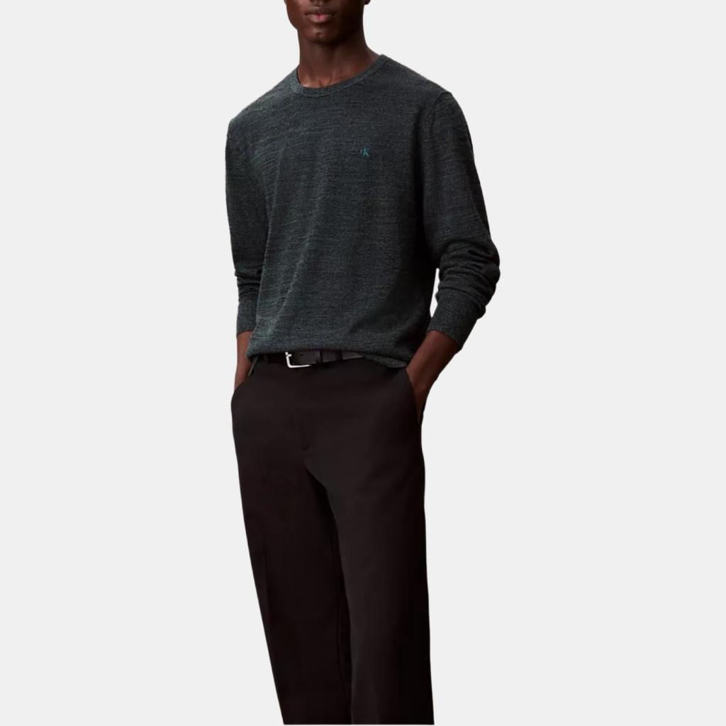 Calvin Klein Comfortable Classic Letter Versatile Crew Neck Long Sleeve Sweater Men Sweater 4LB305G-YNK