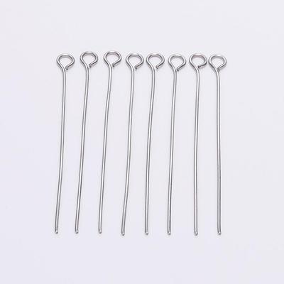 100pcs Stainless Steel Eye Head Pins Metal Eye Pins For Jewelry Making Findings Diy Earrings Pendant Jewelry Pins Supplies