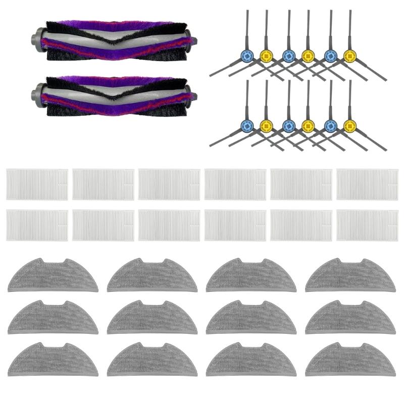 Vacuum Cleaner Rollers Brush Mopping Cloth Plastic Filter Side Brush Robot Vacuum Accessories Suitable for E10S Model