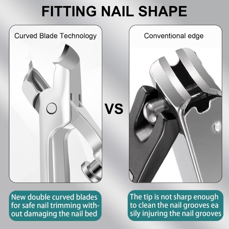 Angled Nail Clippers Nail Cutter Large Opening Toenail Clippers Stainless Steel Fingernail Clippers Toe Nail Clippers