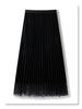 Women’s High Waist White Mesh Pleated A-Line Skirt with Lace Patchwork, Mid-Length, Summer 2025 Collection