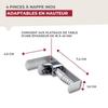 Tischdeckenhalter - Fackelmann - 61503 - Edelstahl - Verstellbar 18-55 mm - 4er-Pack