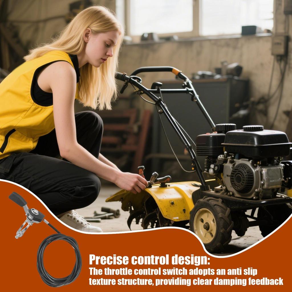 Throttle Cable Kit Throttle Cable Set Anti-Slip Oil Valve Accessories for Truck Trailer Motorcycle Boat Tillage Machine