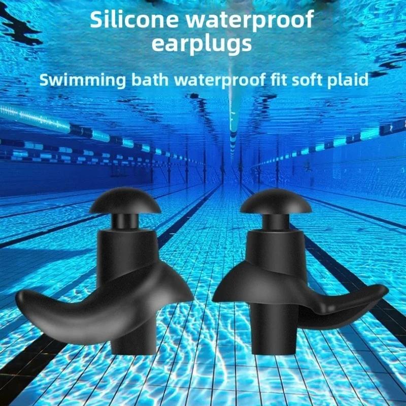 Swimming Nose Clip&Earplugs Silicone Waterproof Soft Ear Plugs Swimmer Accessories Water Surf Showering Bathing Accessory