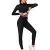 Damski Zestaw do Jogi z Długim Rękawem i Zamkiem: Kombinezon do sauny z kapturem do fitness i biegania