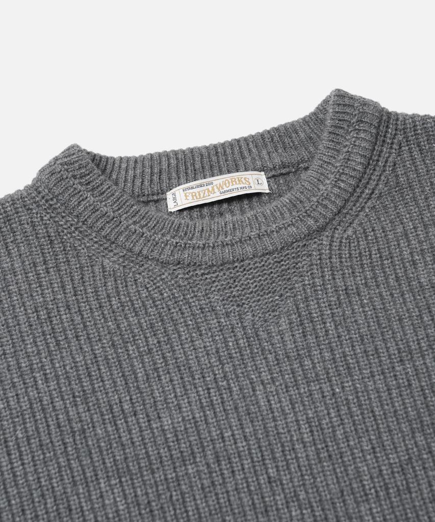 FRIZMWORKS Patch Round Pullover Knit _ Gray