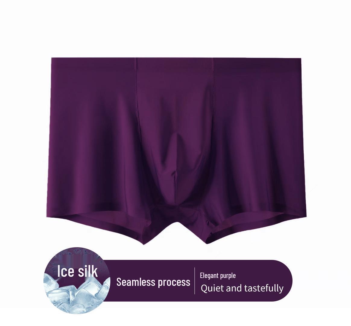 Men s Quick-Dry Ice Silk Seamless Boxer Briefs - Breathable, Comfortable Four-Corner Design Extra Large
