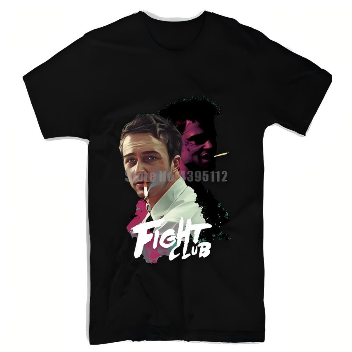 Fight Club Dual Character Portrait T-Shirt S