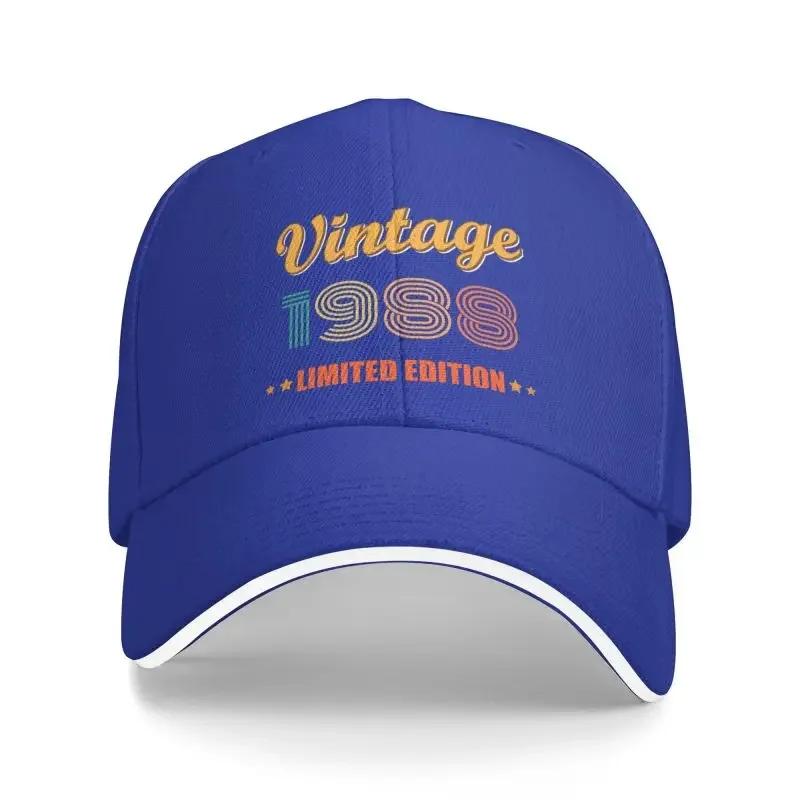 Vintage 1988 Limited Edition Birthday Baseball Cap Unisex Women Adjustable Dad Hat Outdoor