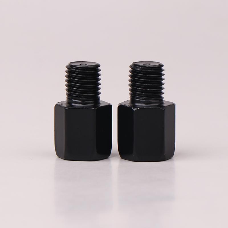 2Pcs Motorcycle Rearview Mirrors Conversion Black Mirror Adapters M10 10Mm M8 8Mm Bolt Clockwise Anti-Clock Right Left Thread