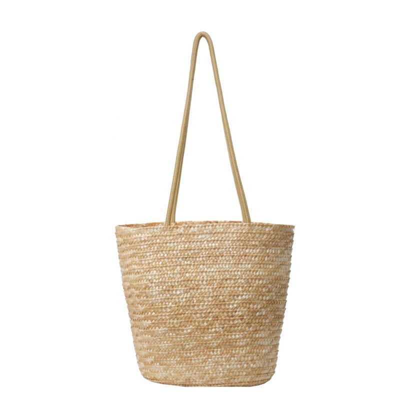 

Соломенная сумка-тоут с чувством высокого класса, вместительная сумка через плечо, летняя новинка 2025, сумка-корзина для овощей, простая сумка