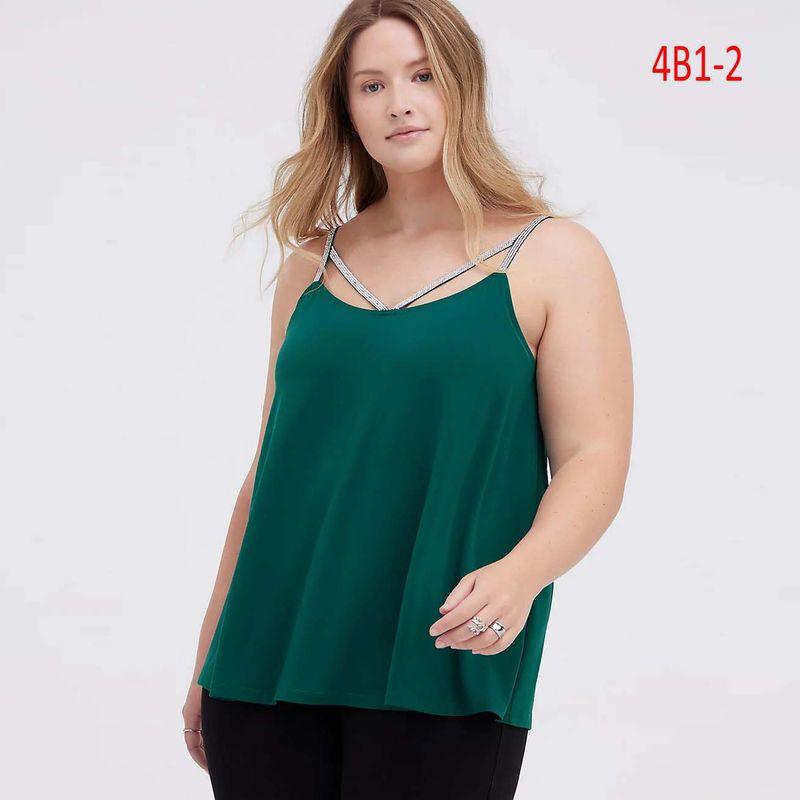 

Export Export Loose Stick-on Crystals Ice Silk Thin Camisole Green 4