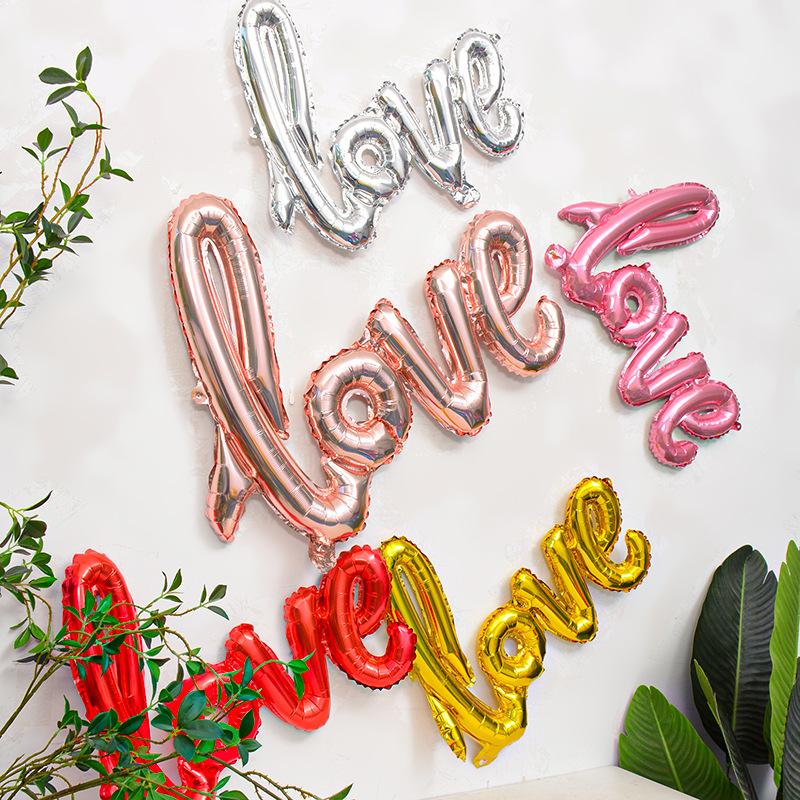 Large One-Piece Love Balloon Valentine'S Day Balloon Wedding Decoration Aluminum Film Balloon Wedding Room Arrangement Qixi Festival