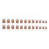 24 Pieces Short French Gradual Change Bean Paste Manicure Wearable Fake Nail Nail Patch Nail Removable Nail