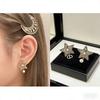 = Letter Five-pointed Star Full Diamond Earrings, Earrings, High-end Temperament, Light Luxury, Fashion Temperament, Versatile
