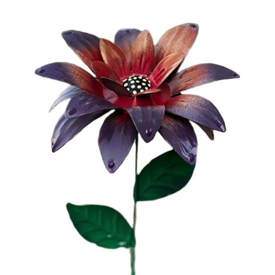 Metal Blomsterhavepæl Vejrbestandig Udendørs Have Græsplæne Terrasse Sti Realistisk Jern Blomsterpæl Dekoration Ornament