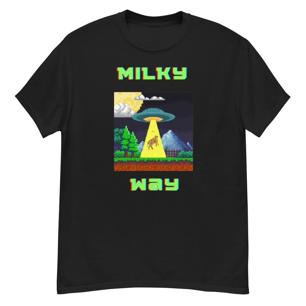 Milky Way Cow Abduction T-Shirt: Moo-ve Over Boring Tees! Unisex T-Shirt S