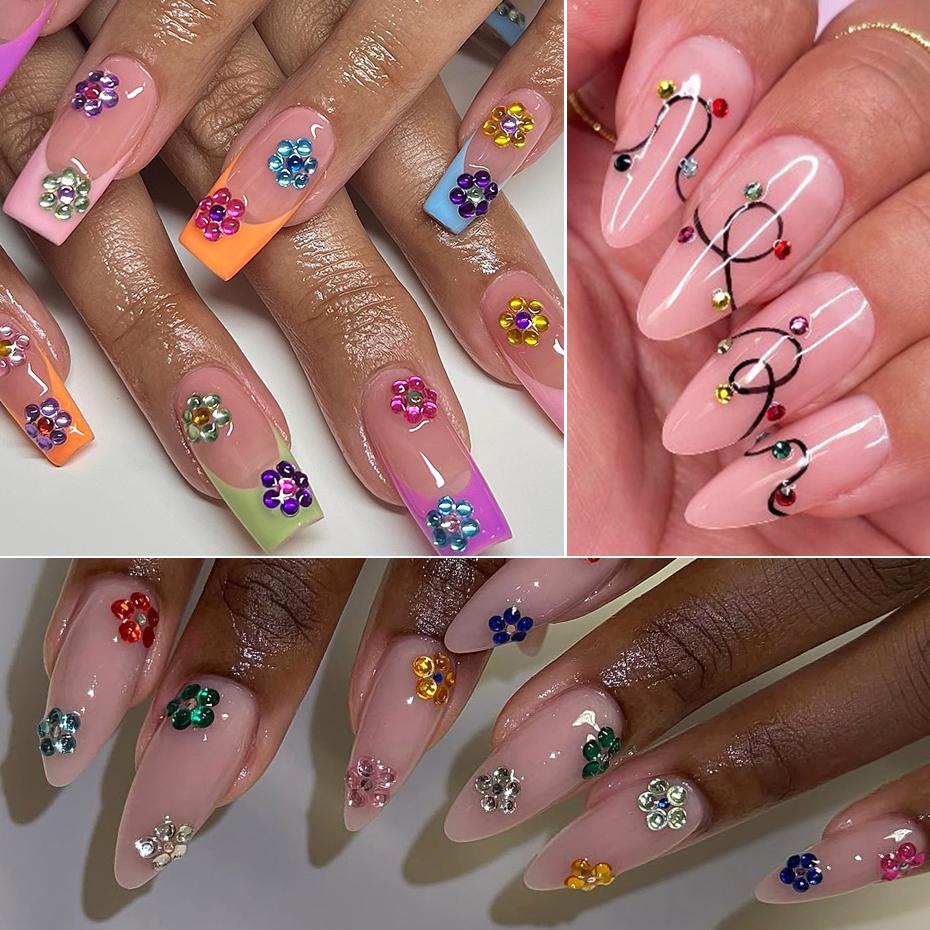 Xiaomi 12 Colors Mini Crystal Nail Art Rhinestones 2mm Flatback Colorful Gemstones Versatile Decorations for Nails Jewelry Accessories