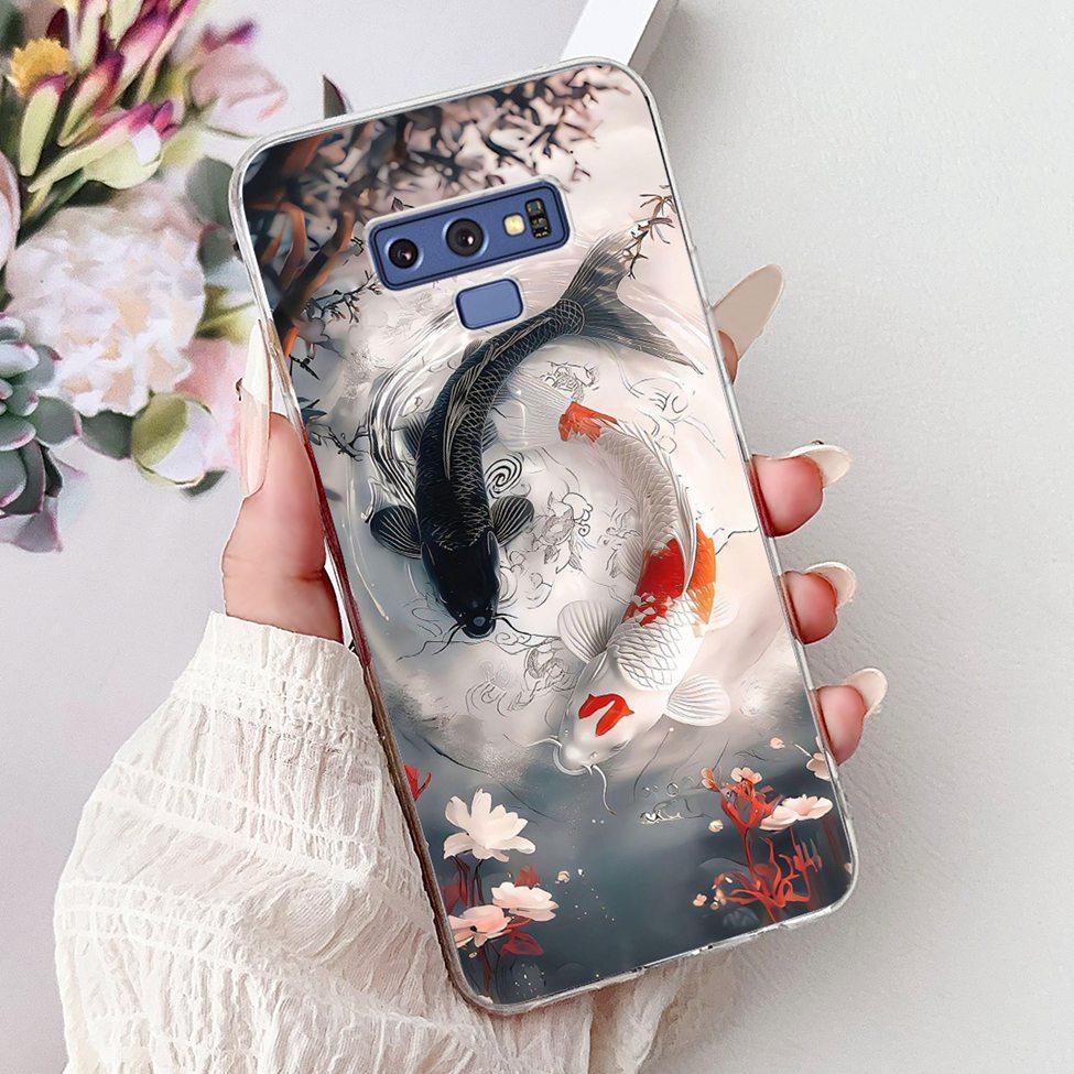 Clear For Samsung Note9 Case Cute Cat Fashion Luxury Painted Soft Cover Phone For Samsung Galaxy Note 9 Case SM-N9600 SM-N960F