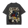 T-shirt Imprimé Gundam Anime 2026 Hommes et Femmes T-shirt Lavé Haute Qualité Coton Vintage Hauts Harajuku Y2K