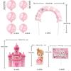 10 pièces Décoration de gâteau Princesse Château Décoration de gâteau pour Fille Enfant Décorations de fête Joyeux Anniversaire Fournitures de Baby Shower Princesse