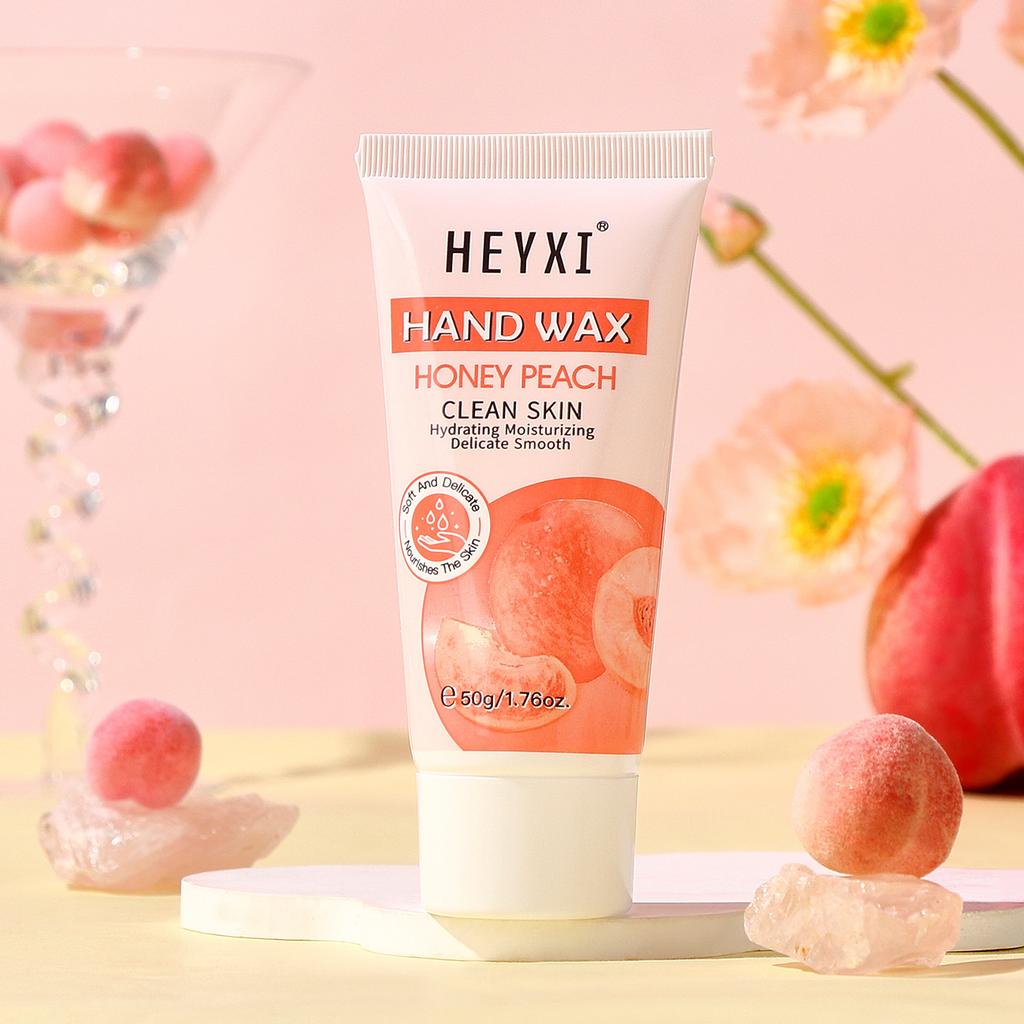 HEYXI Hand Wax Mask, Honey Peach Milk Honey Chamomile Peel Off Hand Mask, Deep Hydrating Moisturizing Nourishing Hand Treatment for Dry Rough Skin