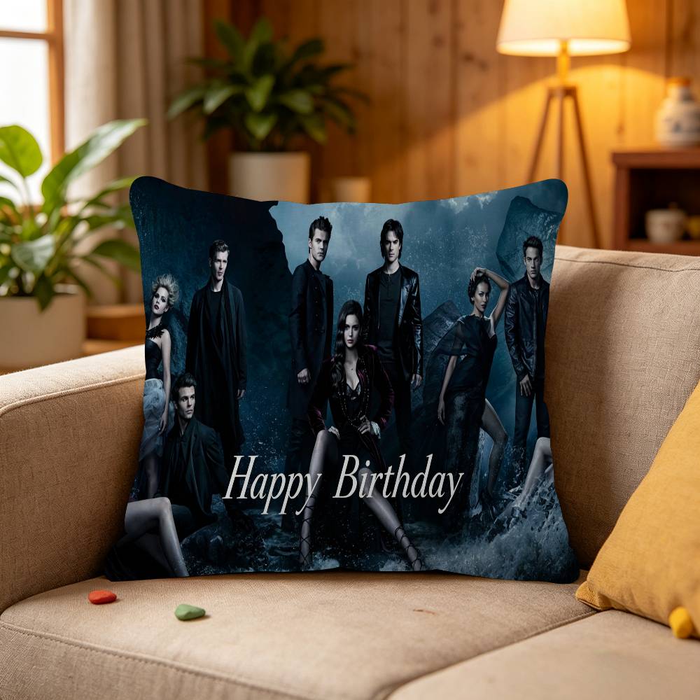 The Vampireing Diaries Theme Birthday Maple Design Cushion Cover Harvest decor Holiday Decorati Pillow Cover