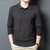 Lapel Collar Long Sleeve Men's Top