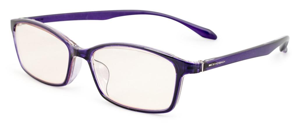 Eschenbach Очки для чтения, Фильтрующие синий свет, Бифокальные +2.0 +1.0, Для работы за компьютером, Эластичная оправа, Сделано в Японии, Прозрачно-фиолетовые, 2993-1120