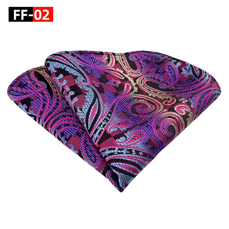 Men's 2025 Paisley Floral Polyester Pocket Square