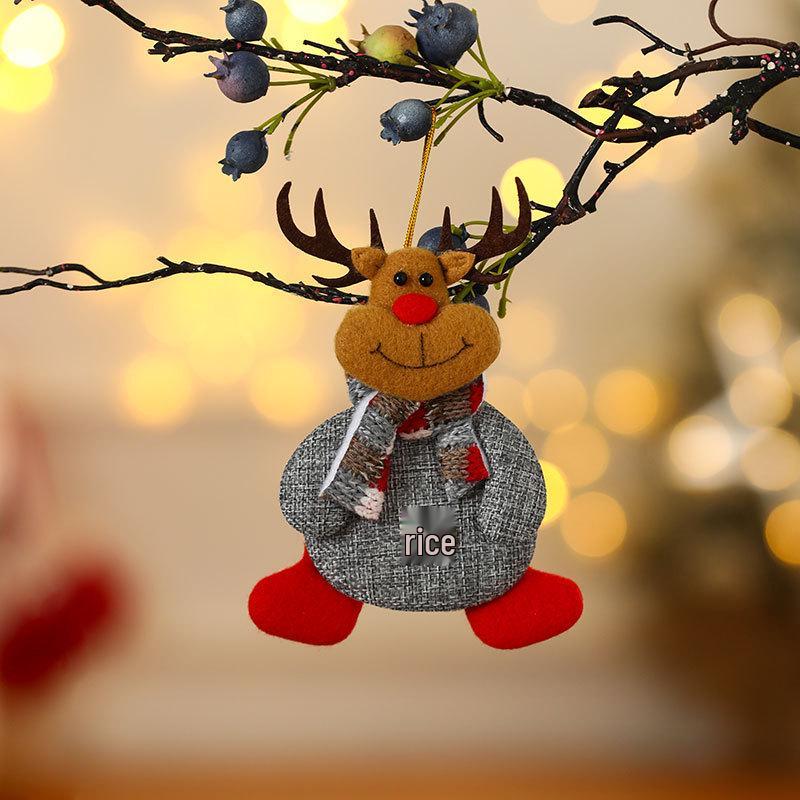 Cross-Border Small Santa Christmas Ornaments - Tree Accessories and Cloth Art Gifts