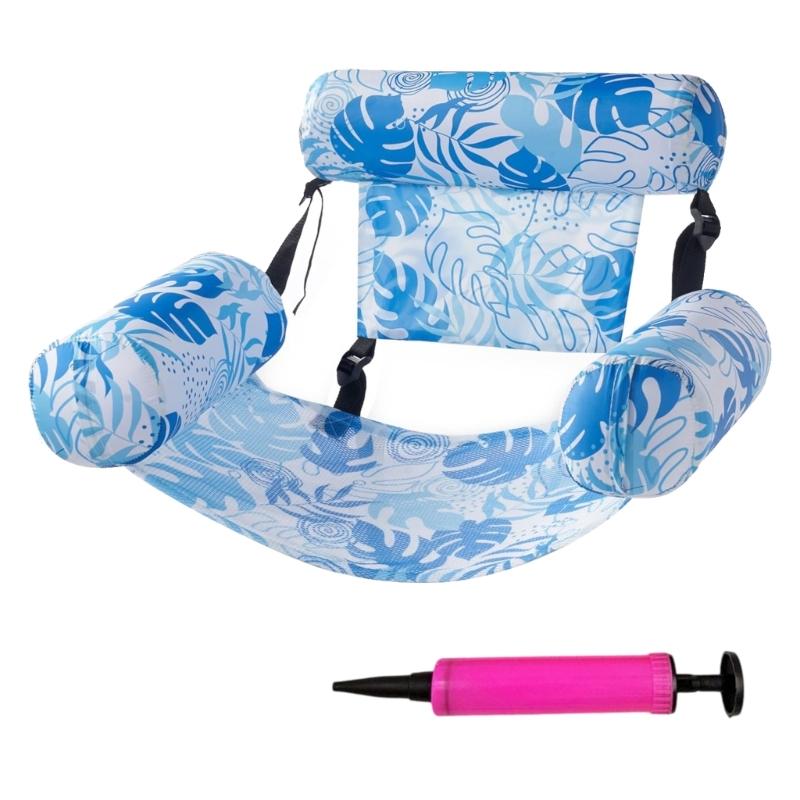 Chaises Gonflables Multi-usages en PVC Flotteurs de Piscine Hamac d'Eau Chaise Longue Pour la Relaxation en Plein Air Design Confortable